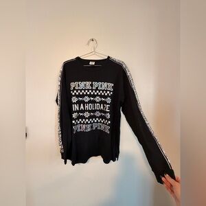 VS PINK Sequined Holiday Shirt